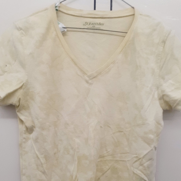 2 Chico’s Blue  Color  stripe Tees Size 1 & St John Bay Tie Dye - Picture 7 of 10